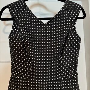 Black and Silver Checkered Dress